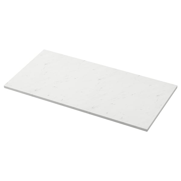 TOLKEN countertop, white marble effect/foliated board, 102x49 cm