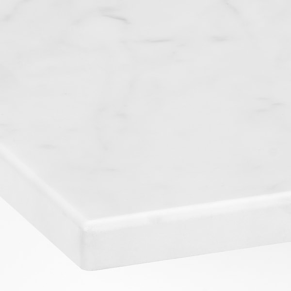 TOLKEN - Countertop, white marble effect/foliated board, 82x49 cm