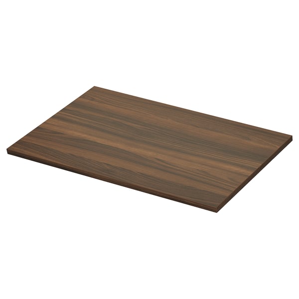 TOLKEN countertop, brown walnut effect/laminated board, 82x49 cm