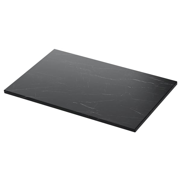 TOLKEN - TOLKEN Countertop, black marble effect/foliated board, 82x49 cm