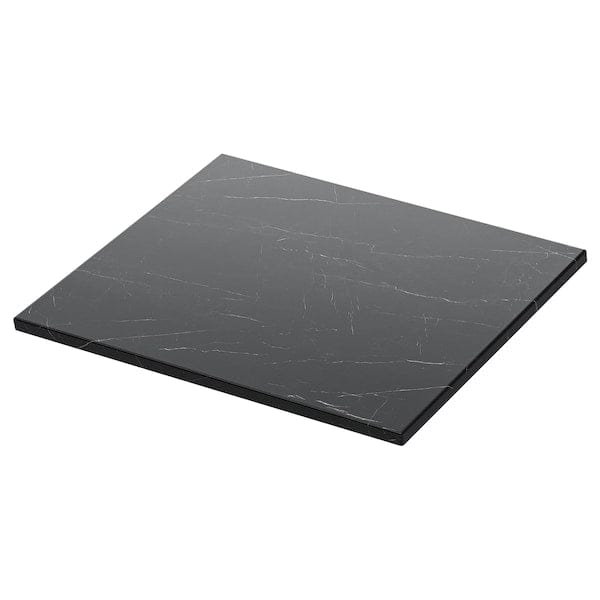 Ikea TOLKEN - Countertop, black marble effect/foliated board, 62x49 cm