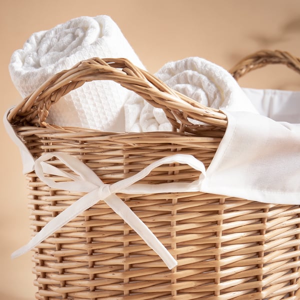 TOLKNING - TOLKNING Laundry basket, handmade willow, 40 l