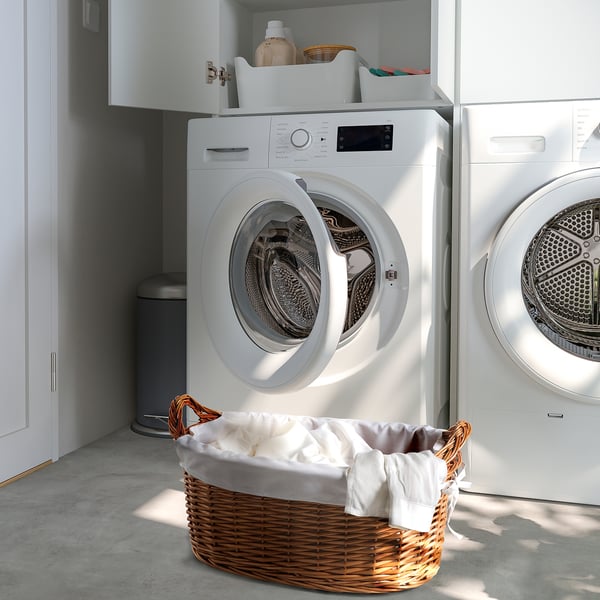 TOLKNING - TOLKNING Laundry basket, handmade willow, 40 l