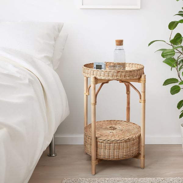 TOLKNING bedside table, handmade, 52 cm