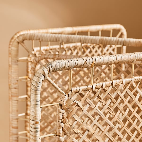 TOLKNING - TOLKNING Room divider, handmade rattan, 150x170 cm