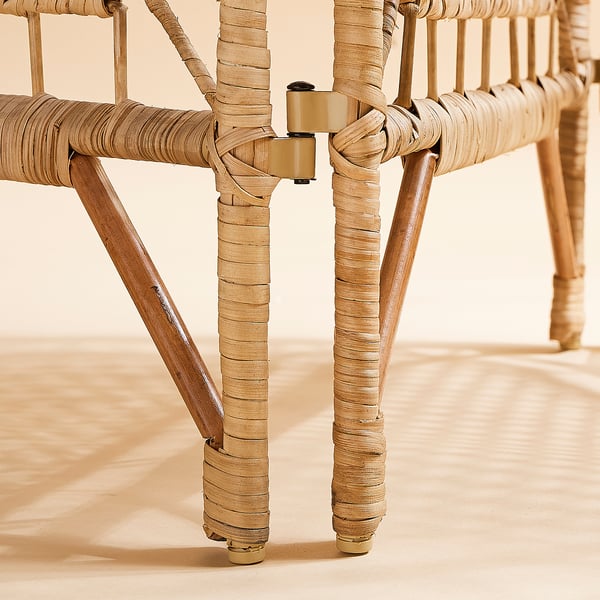 TOLKNING - TOLKNING Room divider, handmade rattan, 150x170 cm