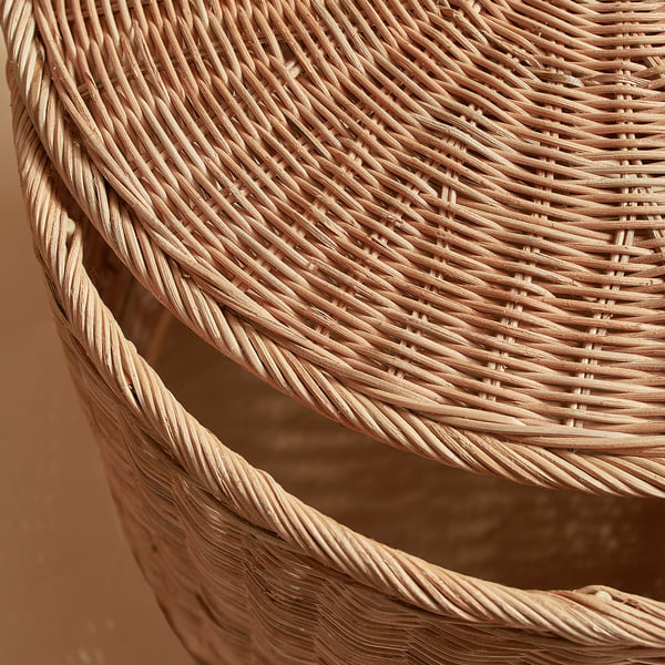 TOLKNING pouffe with storage, handmade rattan, 50 cm