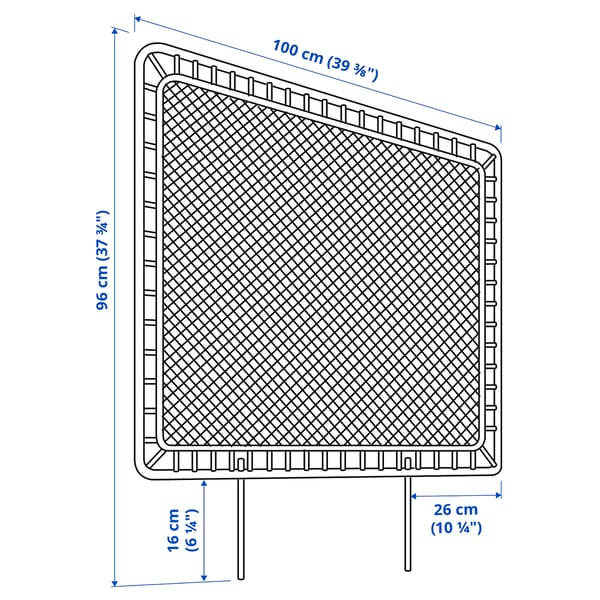 TOLKNING headboard, handmade rattan, 100x96 cm