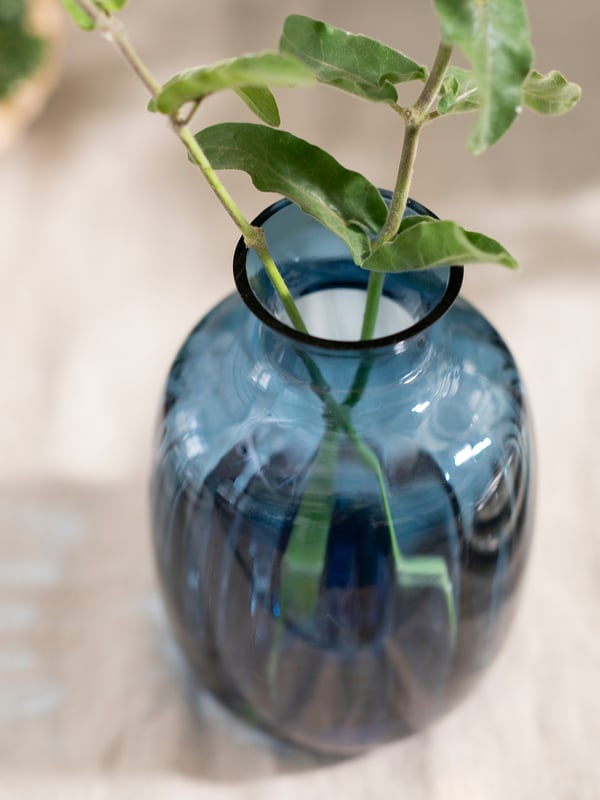 TONSÄTTA vase, blue, 21 cm