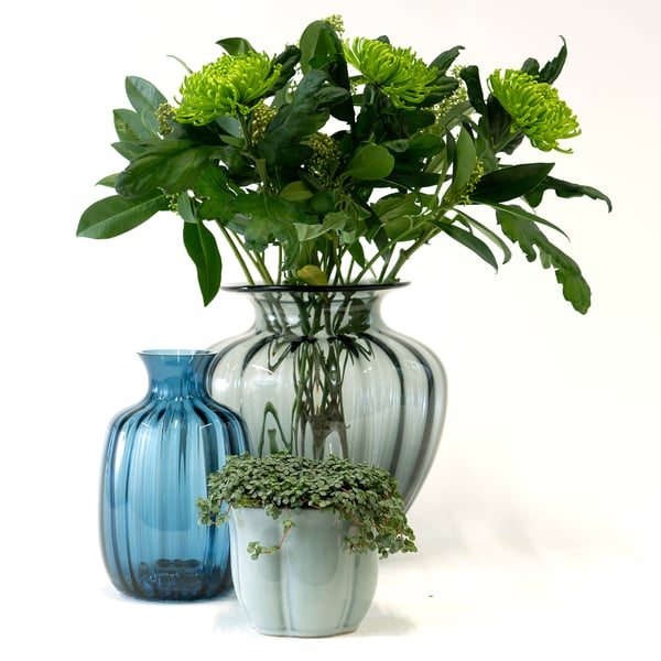 TONSÄTTA vase, blue, 21 cm