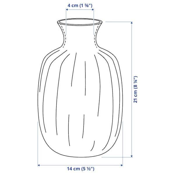 Ikea TONSÄTTA - Vase, blue, 21 cm