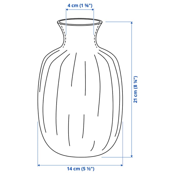 TONSÄTTA - TONSÄTTA Vase, blue, 21 cm