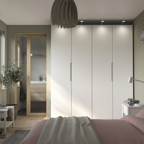 TONSTAD - Door with hinges, off-white, 50x229 cm