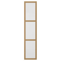 TONSTAD door with hinges, oak veneer/glass, 50x229 cm