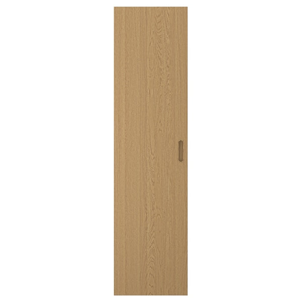 TONSTAD - Door with hinges, oak veneer, 50x195 cm