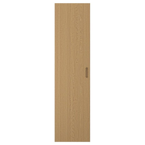 TONSTAD - Door with hinges, oak veneer, 50x195 cm