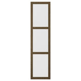 TONSTAD door with hinges, brown/stained oak veneer glass, 50x195 cm