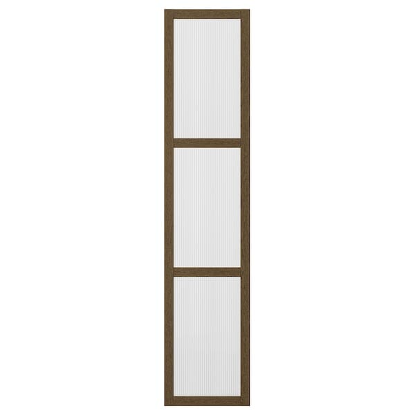 Ikea TONSTAD - Door with hinges, brown/stained oak veneer glass, 50x229 cm