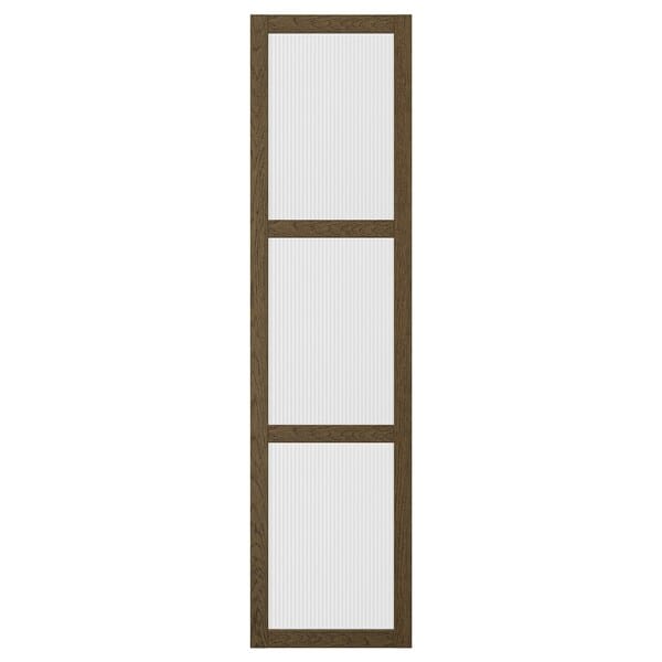 Ikea TONSTAD - Door with hinges, brown/stained oak veneer glass, 50x195 cm