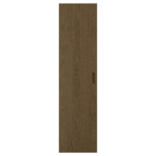 TONSTAD - Door with hinges, brown/stained oak veneer, 50x195 cm