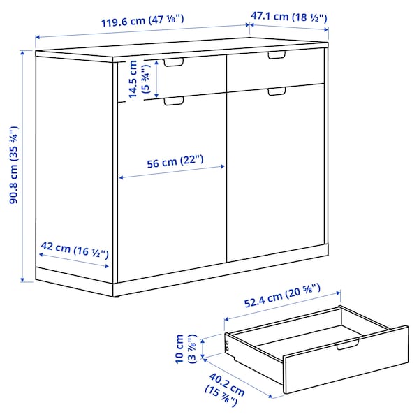 Ikea TONSTAD - Sideboard, off-white, 120x47x91 cm