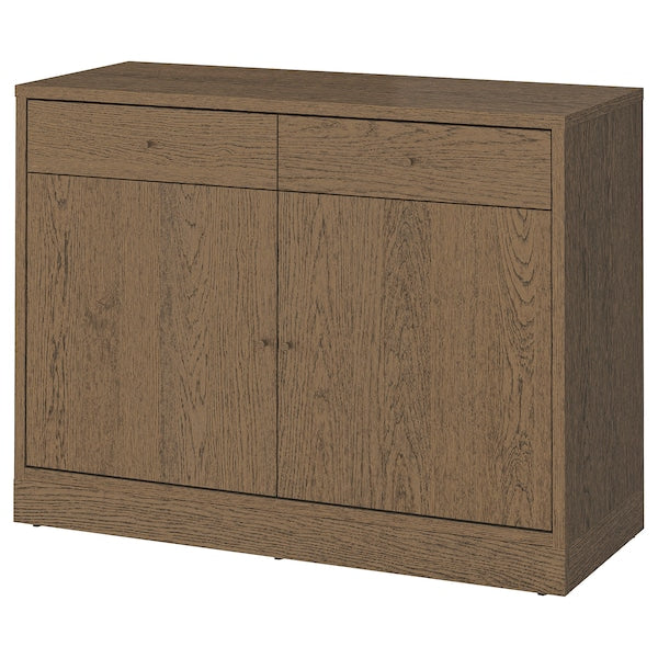 TONSTAD - Sideboard, brown stained oak veneer, 121x47x90 cm