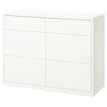 TONSTAD chest of 6 drawers, off-white, 120x47x91 cm