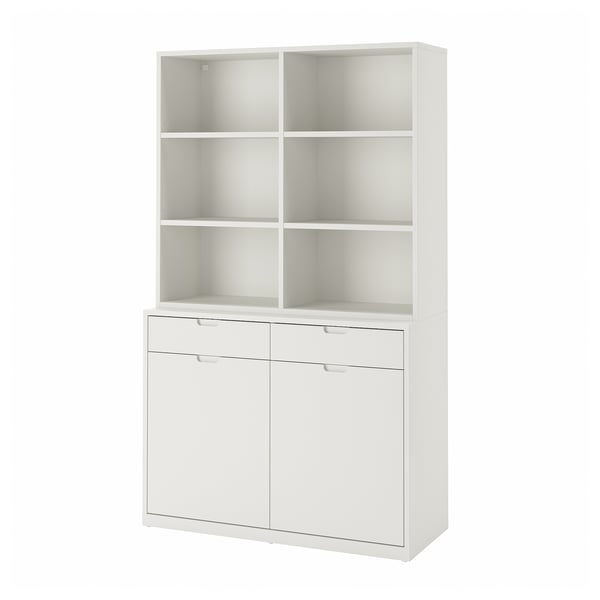 TONSTAD storage combination, off-white, 120x47x201 cm