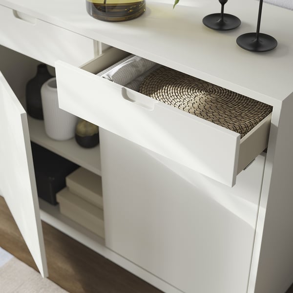 TONSTAD - TONSTAD Storage combination, off-white, 120x47x201 cm