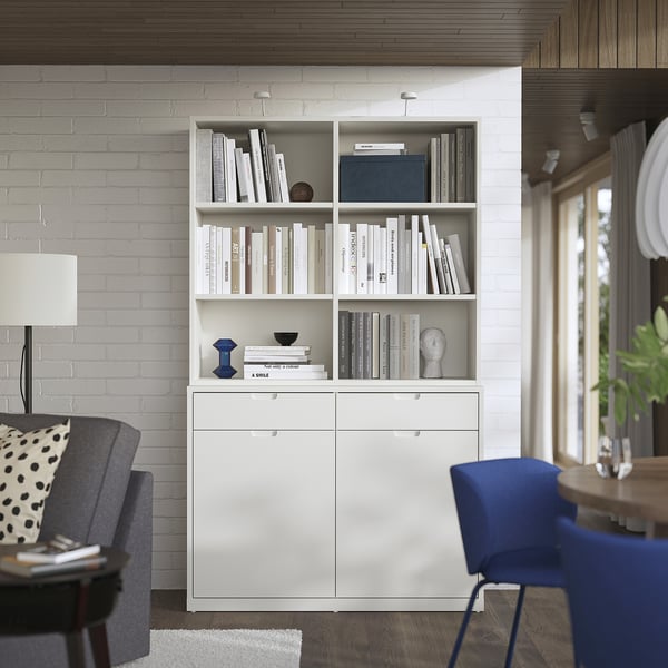 TONSTAD storage combination, off-white, 120x47x201 cm
