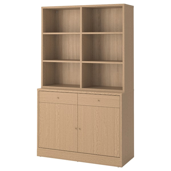 TONSTAD - Storage combination, oak veneer, 121x47x201 cm