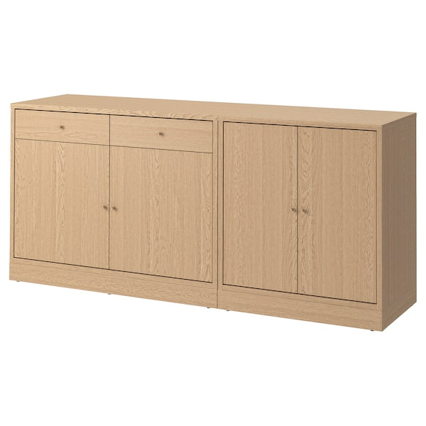 TONSTAD - Storage combination, oak veneer, 202x47x90 cm