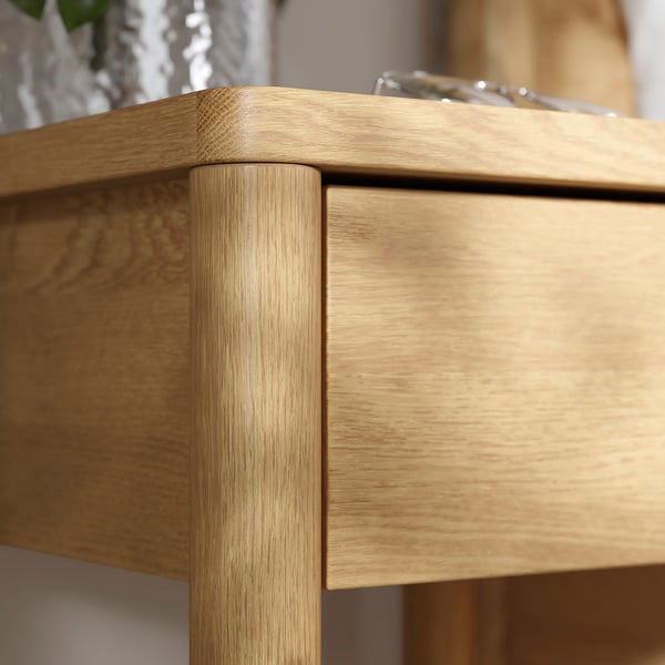 TONSTAD - TONSTAD Bedside table, oak veneer, 40x40x59 cm