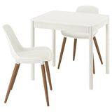TONSTAD / GRÖNSTA table and 2 chairs, off-white/white, 80/120x70 cm
