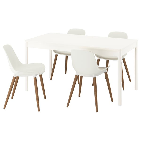 TONSTAD / GRÖNSTA table and 4 chairs, off-white/white, 150x80 cm