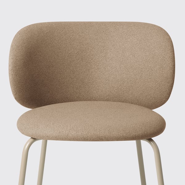 TONSTAD / KRYLBO table and 2 chairs, off-white/Tonerud dark beige, 80/120x70 cm