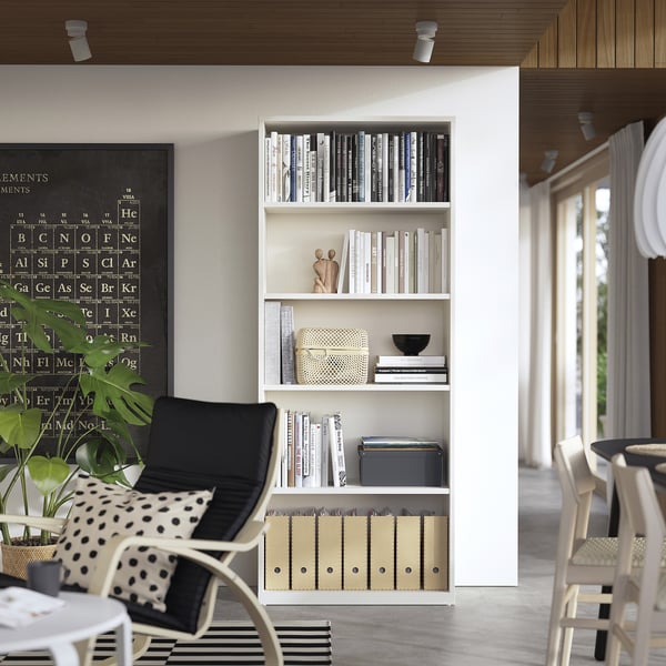 TONSTAD bookcase, off-white, 81x37x201 cm