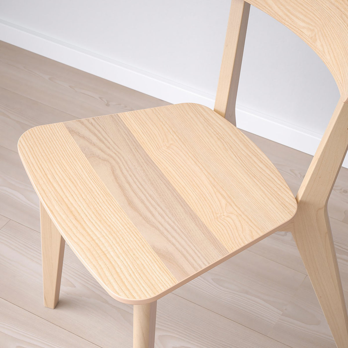 TONSTAD / LISABO table and 2 chairs, off-white/ash, 80/120x70 cm