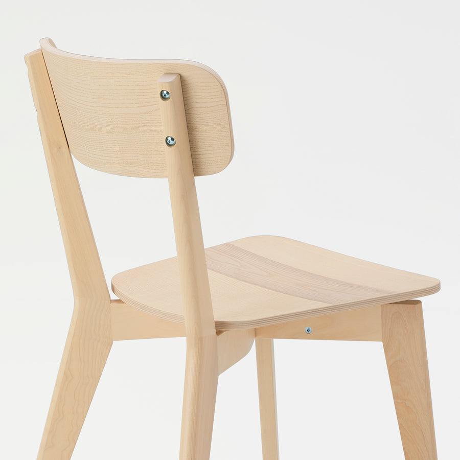 TONSTAD / LISABO table and 4 chairs, off-white/ash, 150x80 cm