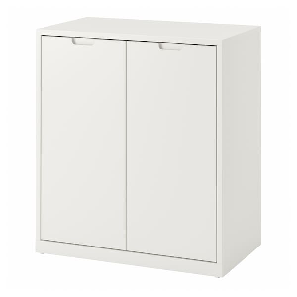 TONSTAD - Cabinet with doors, off-white, 81x47x91 cm