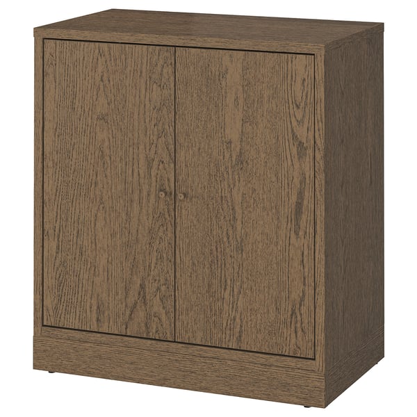 TONSTAD - TONSTAD Cabinet with doors, brown stained oak veneer, 82x47x90 cm