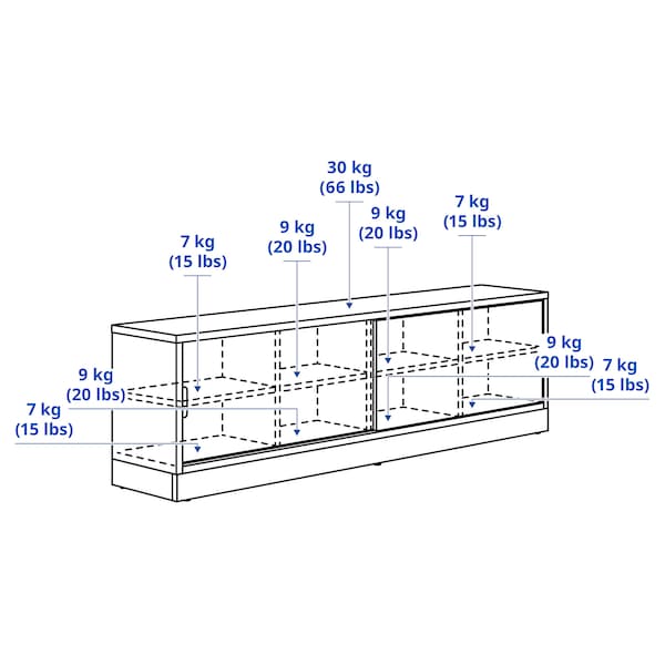 Ikea TONSTAD - TV bench, off-white, 177x37x56 cm