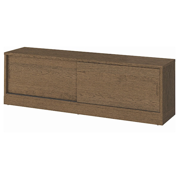 TONSTAD - TV bench, brown stained oak veneer, 178x37x55 cm