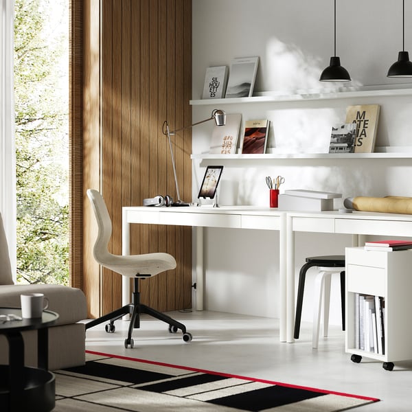 TONSTAD desk, off-white, 140x75 cm