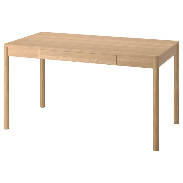 TONSTAD - Desk, oak veneer, 140x75 cm