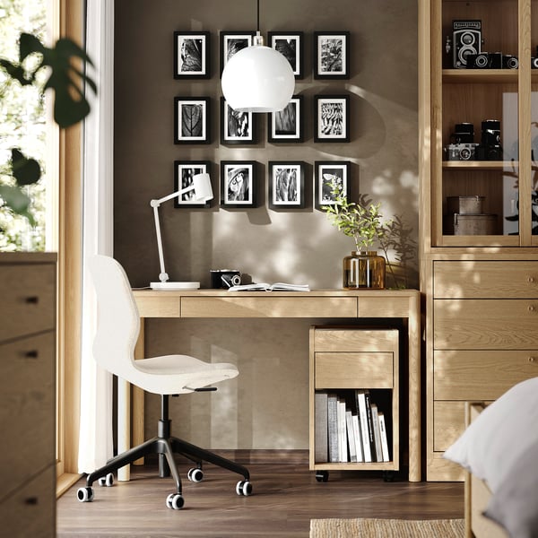 TONSTAD desk, oak veneer, 120x47 cm