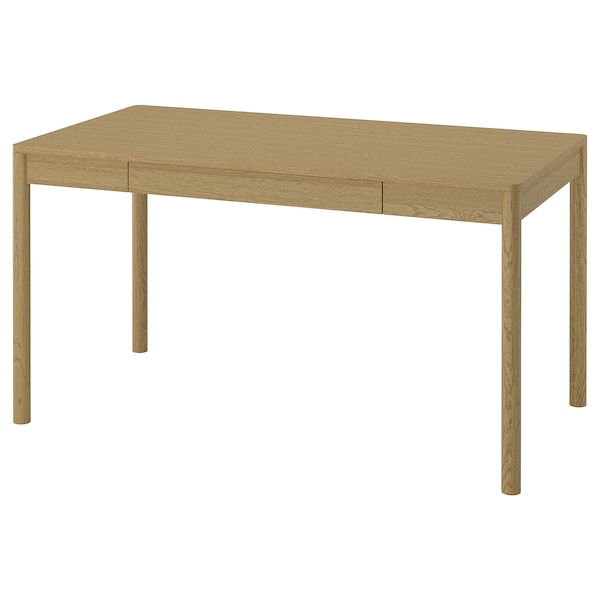 TONSTAD - Desk, oak veneer, 140x75 cm