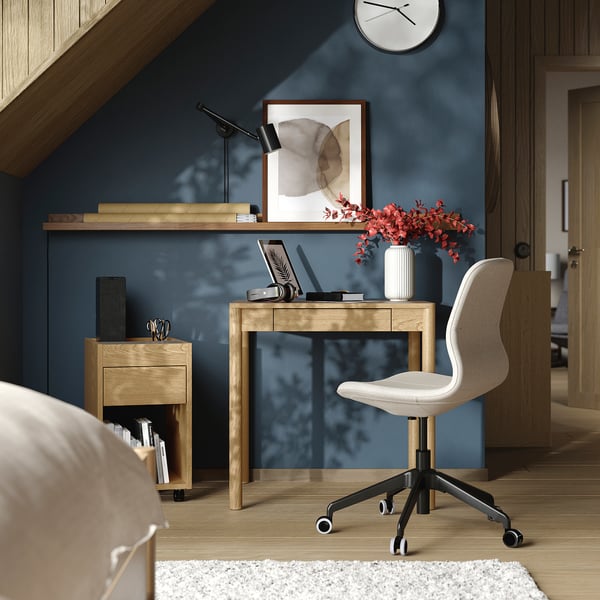 TONSTAD desk, oak veneer, 75x60 cm