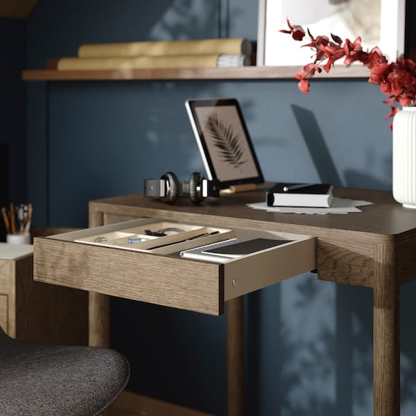 Ikea TONSTAD - Desk, brown stained oak veneer, 75x60 cm