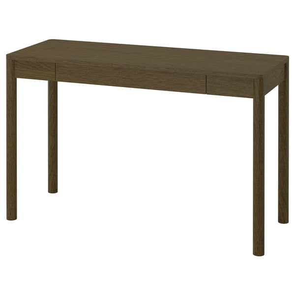 TONSTAD desk, brown stained oak veneer, 120x47 cm
